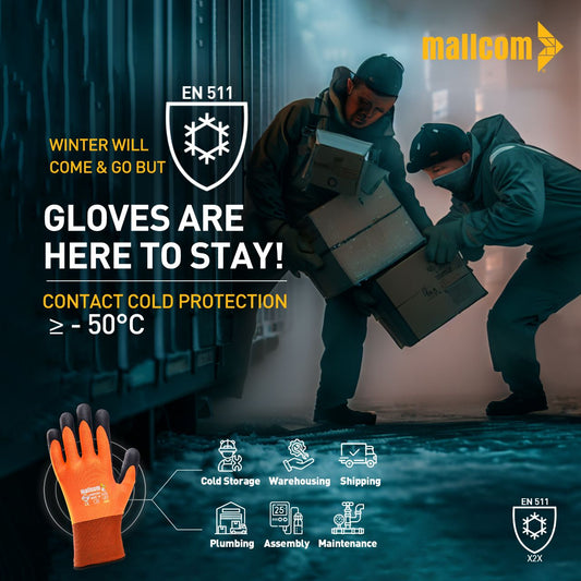 Workers can afford to chill in the warm comfort of our range of EN 511-certified gloves!   Whether in cold storage or maintenance work, all types of cold protection remain in safe hands.